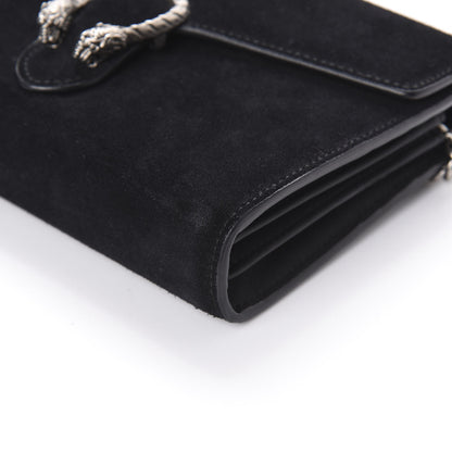 Gucci Suede Mini Dionysus Chain Wallet Black 8 of 8