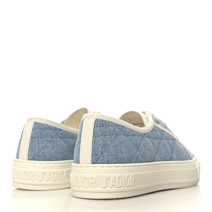 Christian Dior Denim Cannage Walk'N'Dior Low Top Sneakers 37.5 Dynamic Blue 4 of 10