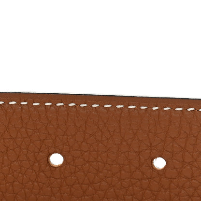 Hermes Box Togo 24mm Mini H Belt 80 32 Black Gold 4 of 6