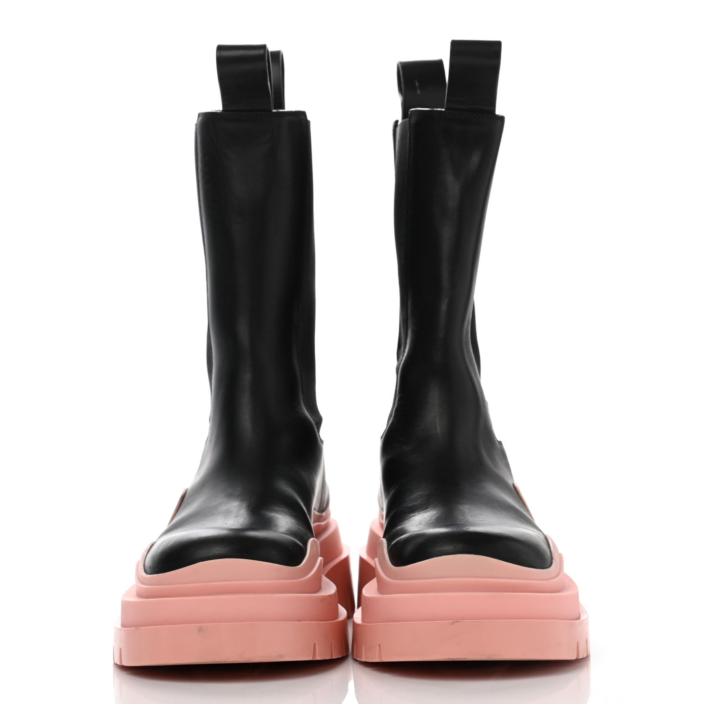Calfskin The Tire Chelsea Boots 36 Black Peachy
