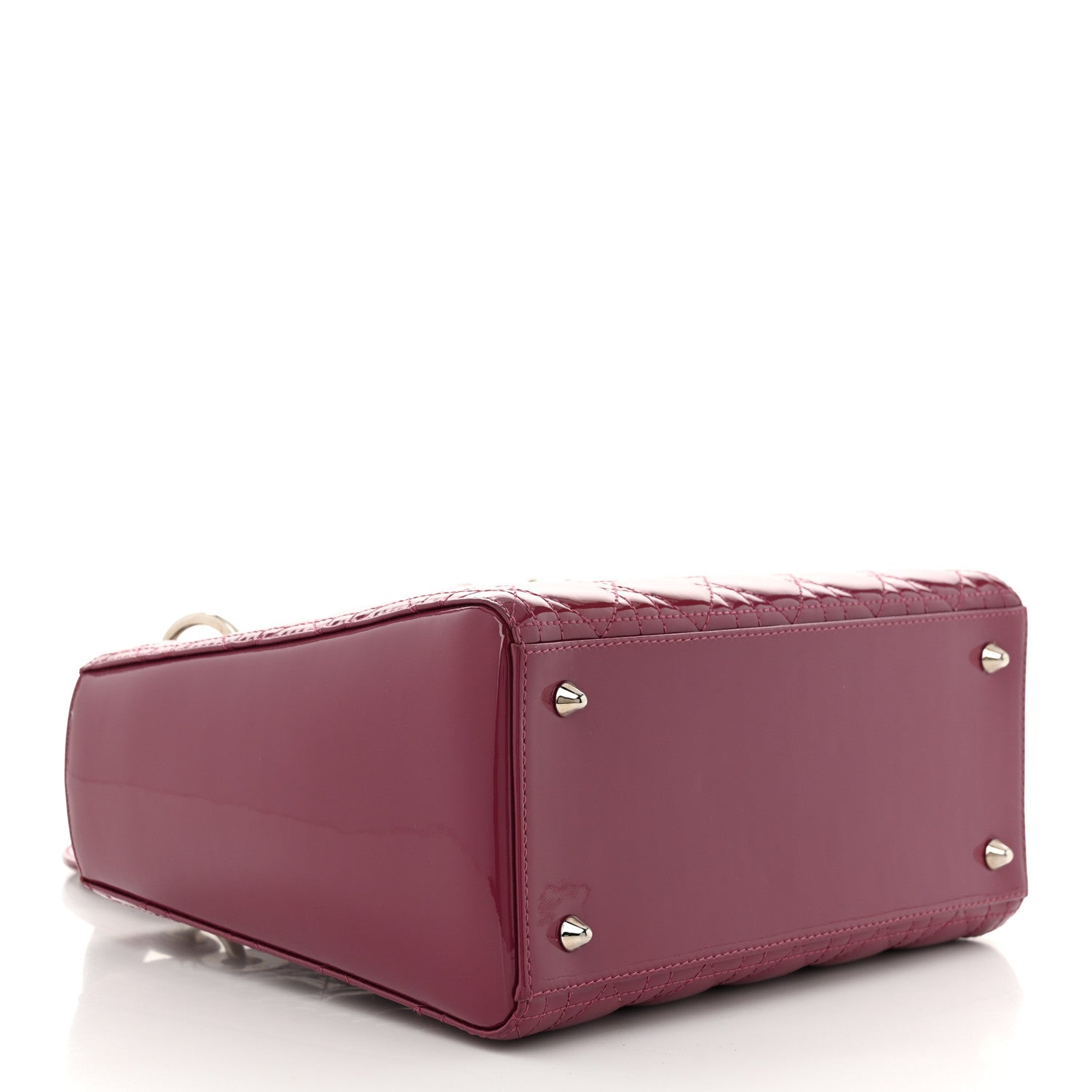 Christian Dior Patent Cannage Medium Lady Dior Dark Pink 4 of 10
