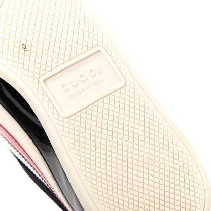 Gucci Patent Calfskin Mens Web Falacer Sneakers 9 Black 9 of 11