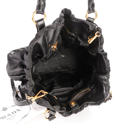 Prada Tessuto Nylon Logo Tote Nero Black 5 of 9
