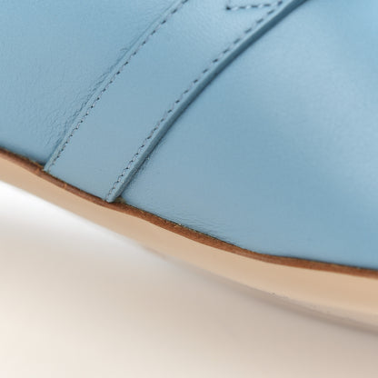 Hermes Calfskin Oz Mules 38.5 Ciel 9 of 11