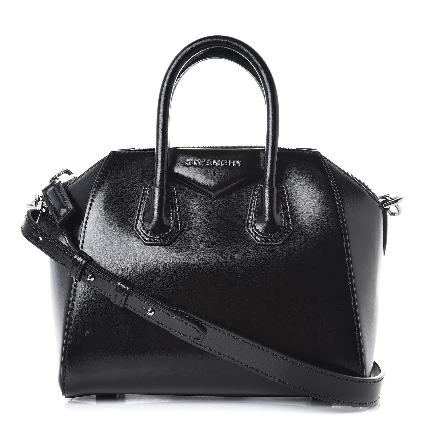 Givenchy Shiny Lord Calfskin Mini Antigona Black 1 of 7