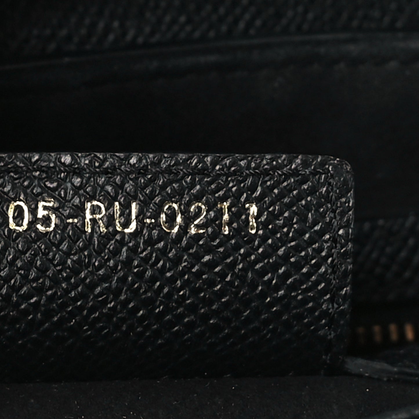 Grained Calfskin Saddle Bag Black