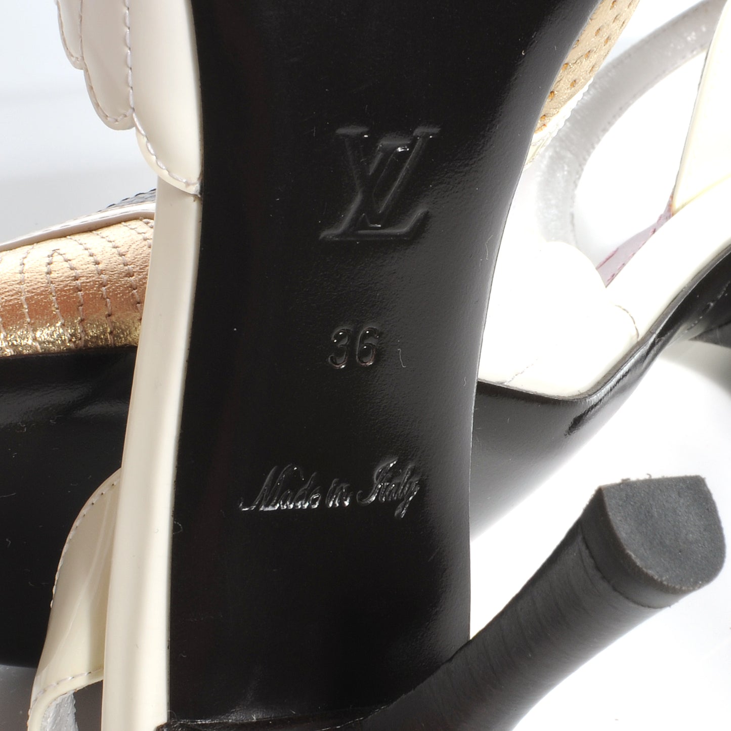 Monogram Fleur Flower Slingback Heels 36
