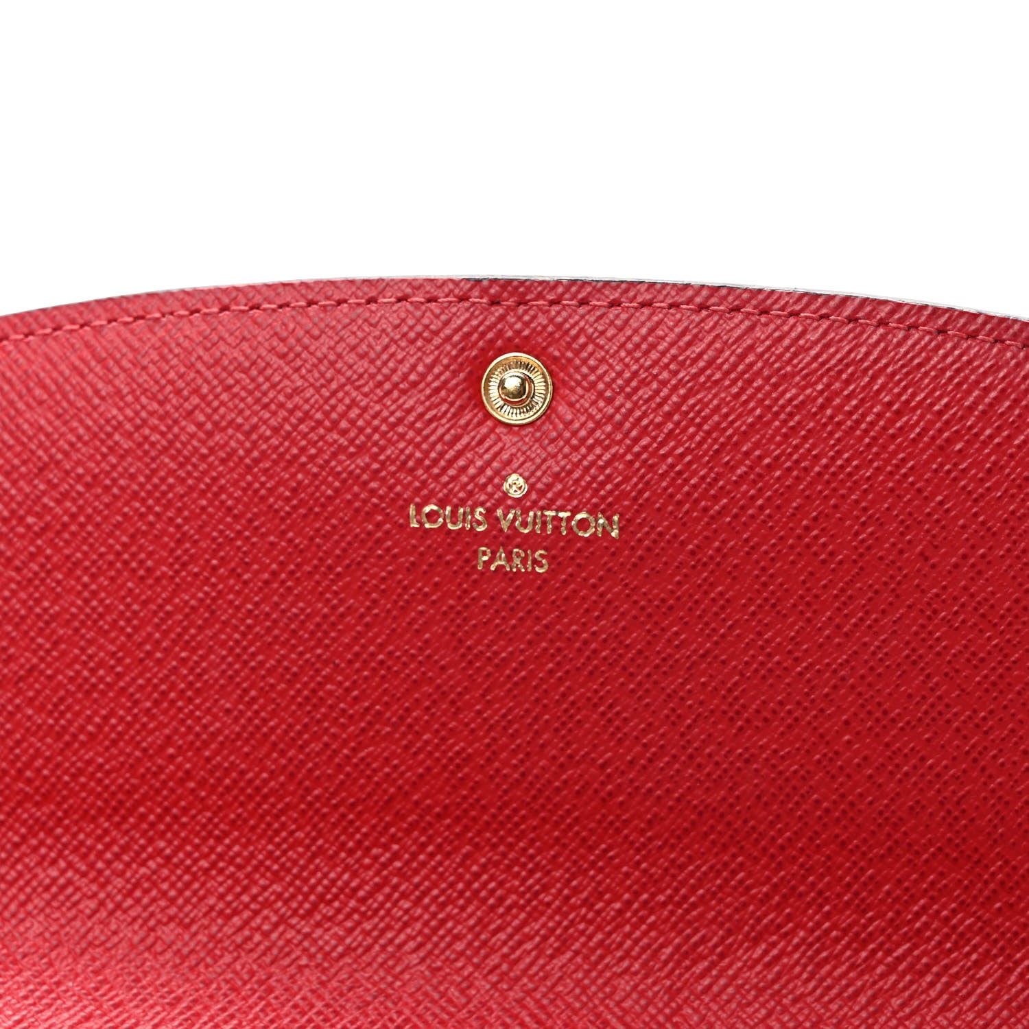 Louis Vuitton Damier Ebene Emilie Wallet Red 6 of 8