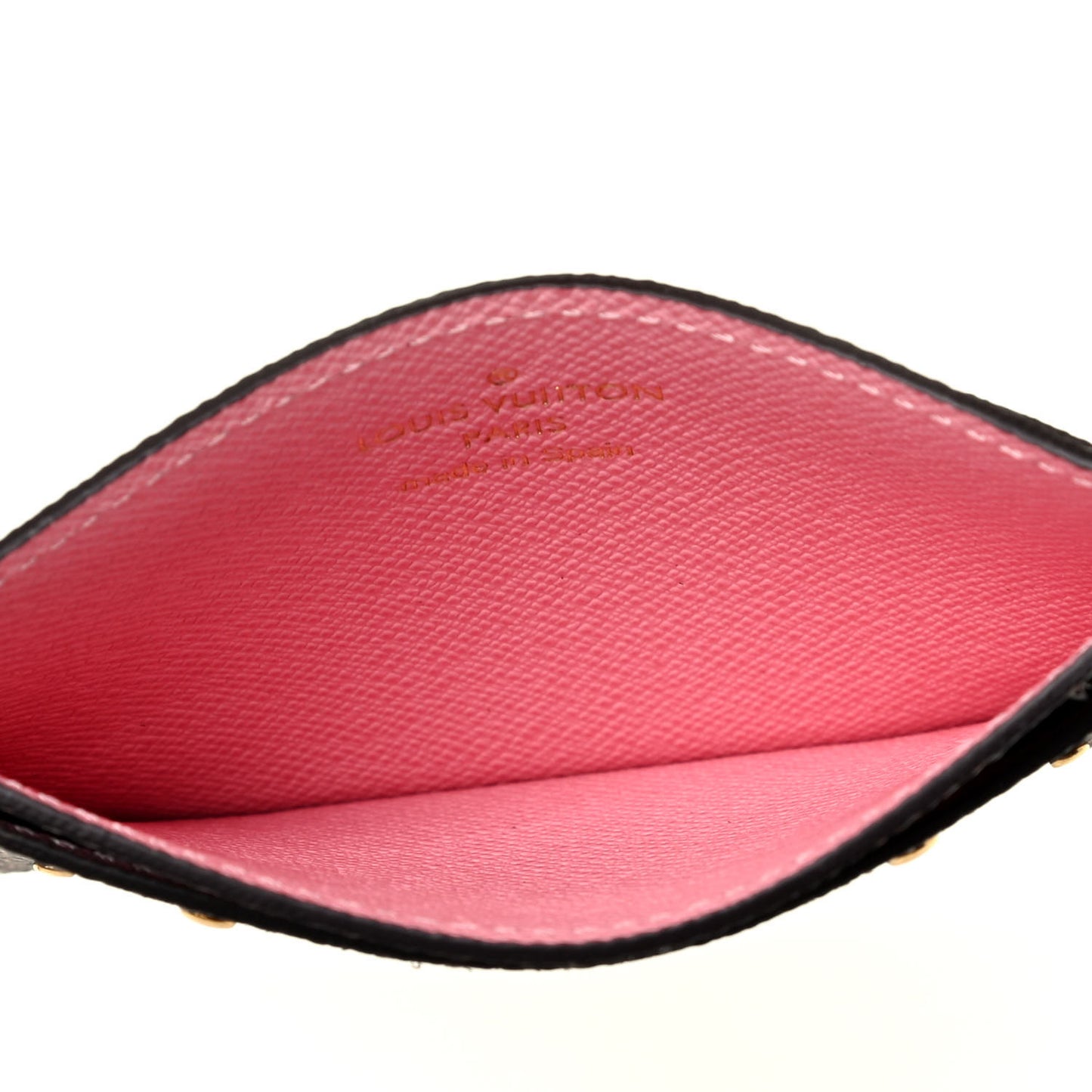 Damier Ebene Studded Card Holder