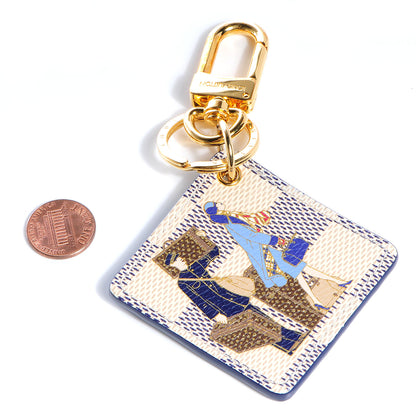 Louis Vuitton Damier Illustre Groom Key Holder Azur 2 of 6