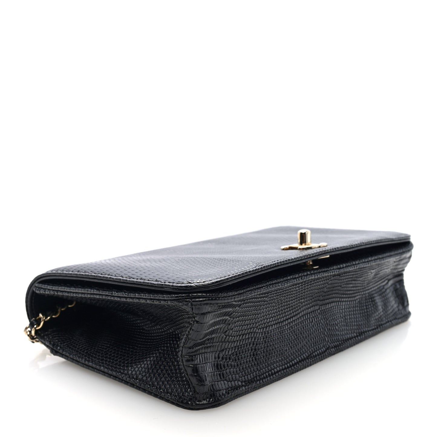 Lizard Small Single Flap Black