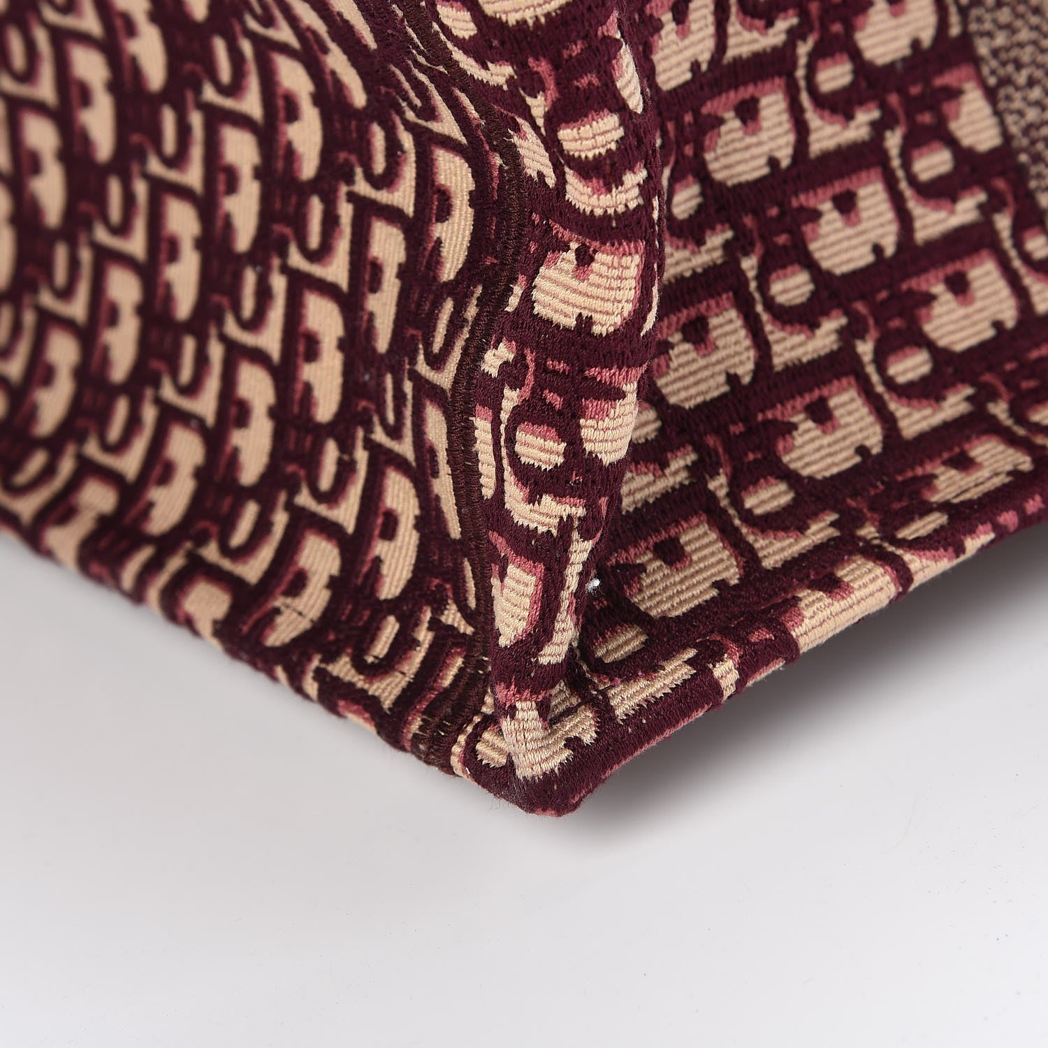 Christian Dior Oblique Large Book Tote Burgundy Multicolor 12 of 12
