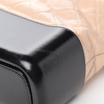 Chanel Aged Calfskin Quilted Large Gabrielle Hobo Beige Black 10 of 11