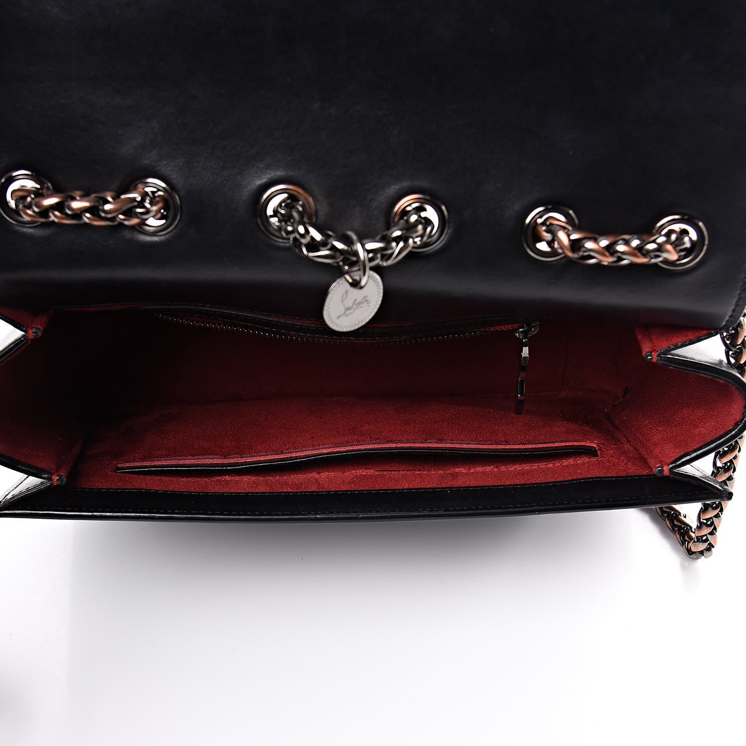 Christian Louboutin Calfskin Small Sweety Charity NV Shoulder Bag Black 5 of 9