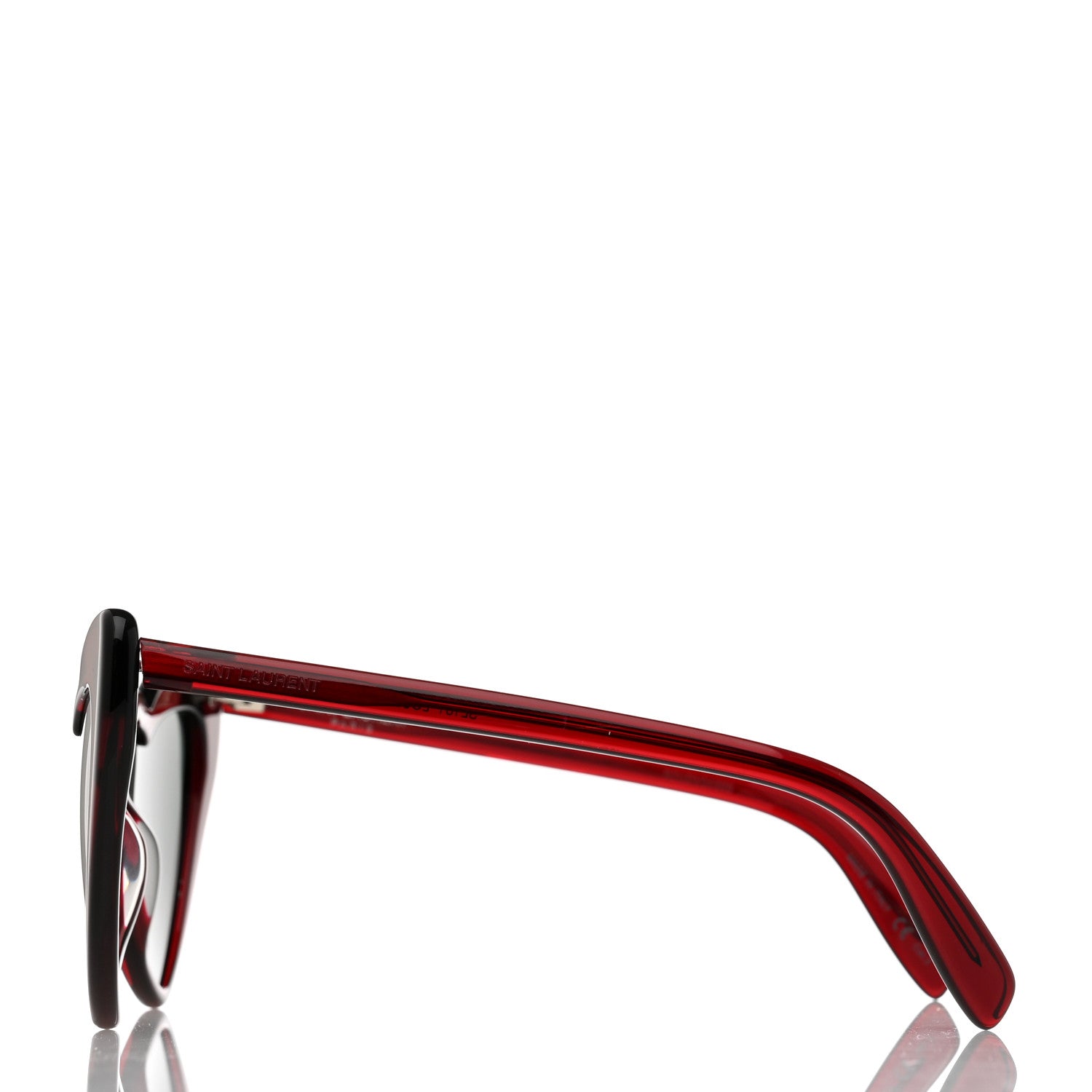 Saint Laurent Acetate Heart Frame Loulou SL181 Sunglasses Burgundy 3 of 8