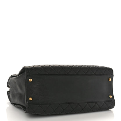 Chanel Goatskin Quilted Rita Shopping Tote Black 4 of 10