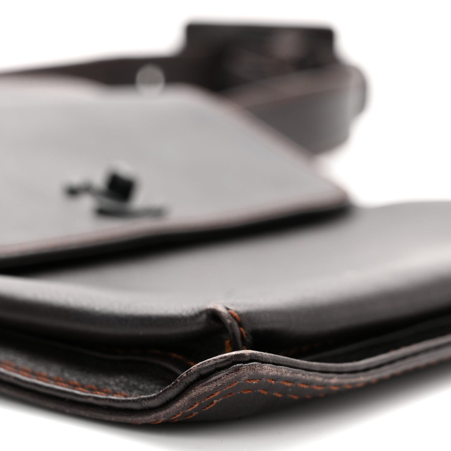 Lambskin Flap Waist Belt Bag 80 32 Brown