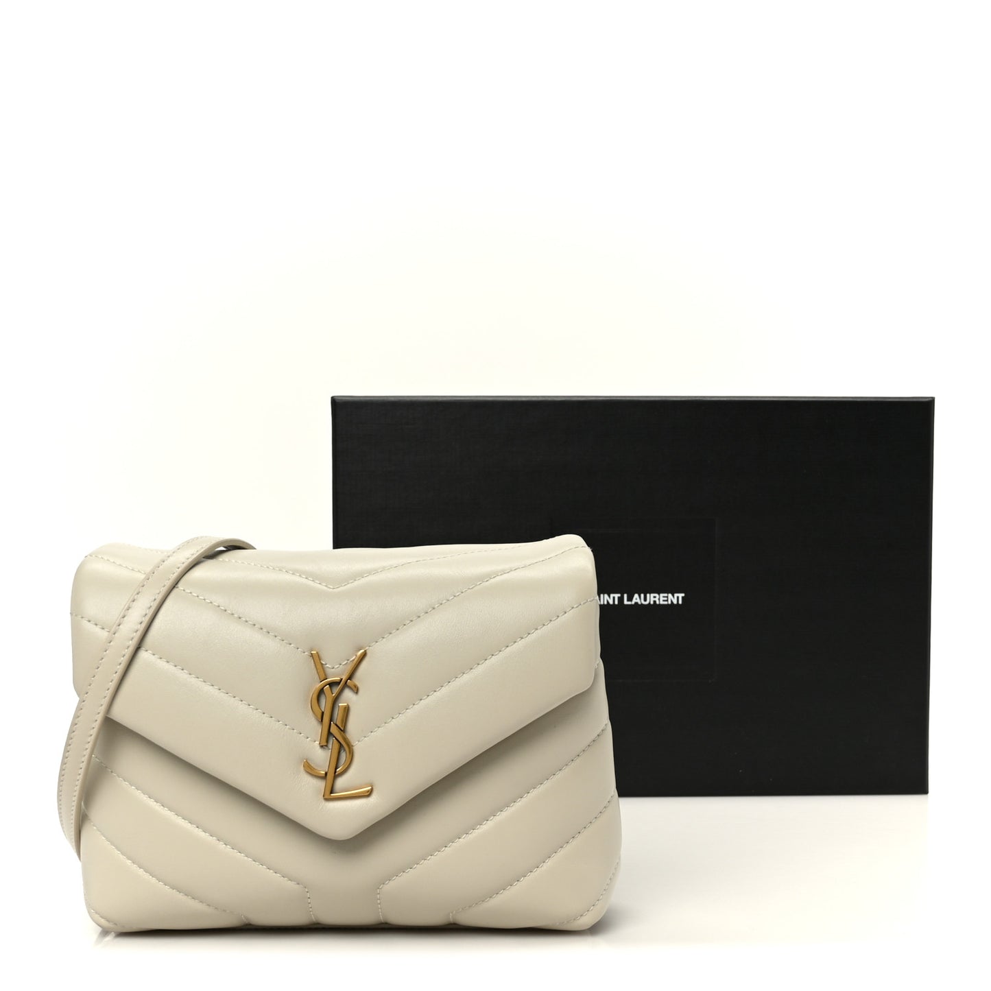 Calfskin Y Quilted Monogram Toy Loulou Crossbody Bag Crema Soft