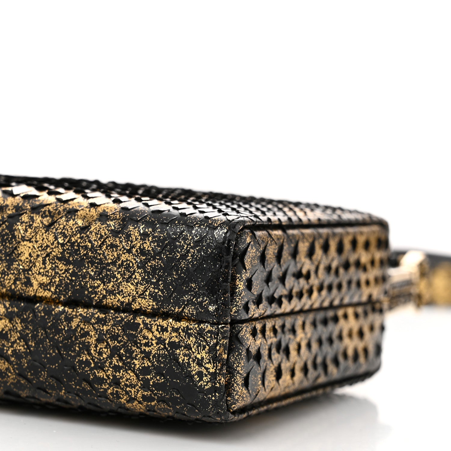 Chanel Snakeskin 2.55 Reissue Clutch Bag Black Gold 10 of 10