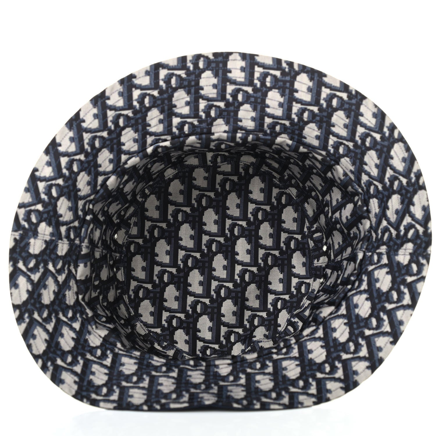 Christian Dior Oblique Reversible Teddy-D Brim Bucket Hat 57 Blue 4 of 6