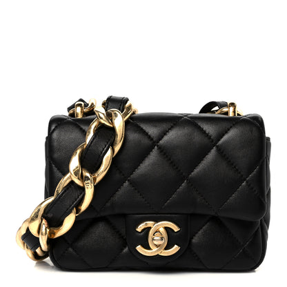 Chanel Lambskin Quilted Mini CC Funky Town Flap Black 1 of 12