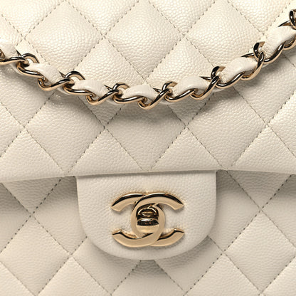 Chanel Caviar Quilted Small Double Flap White 8 of 10