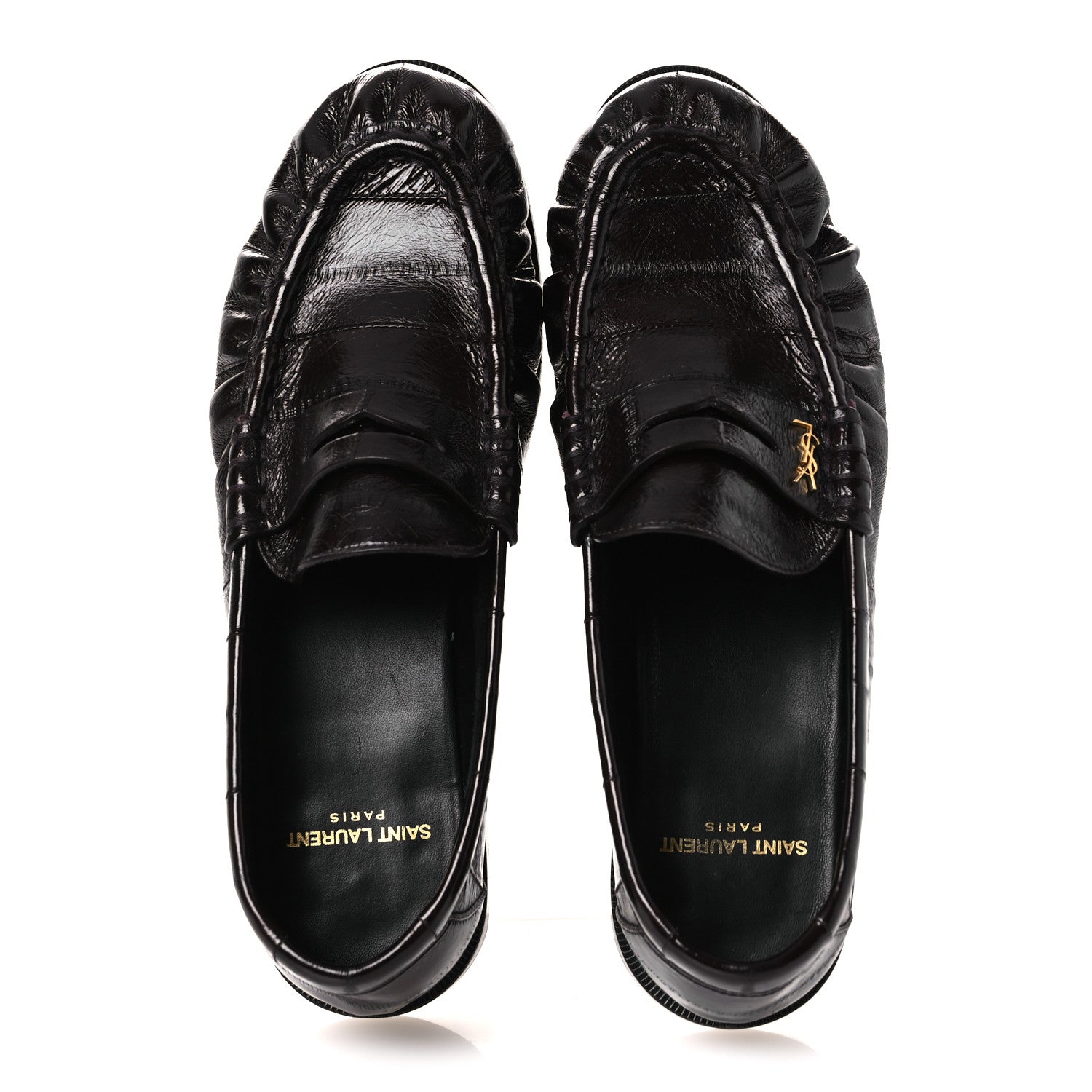 Saint Laurent Supple Eel Le 15 Loafer Penny Slippers 39 Burnt Brown 2 of 10