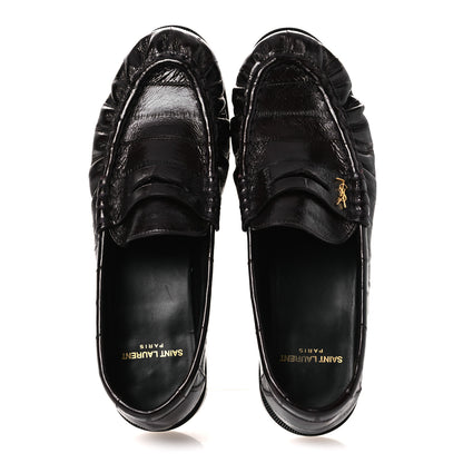 Saint Laurent Supple Eel Le 15 Loafer Penny Slippers 39 Burnt Brown 2 of 10