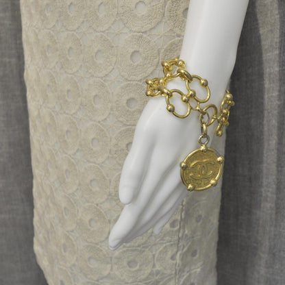 Chanel CC Medallion Chain Bracelet Gold 5 of 5