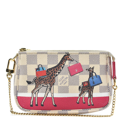 Louis Vuitton Damier Azur 2017 Christmas Animation Mini Pochette Accessories 1 of 11