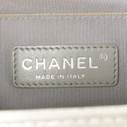 Chanel Metallic Perforated Lambskin Quilted Medium Boy Flap Argent 6 of 12