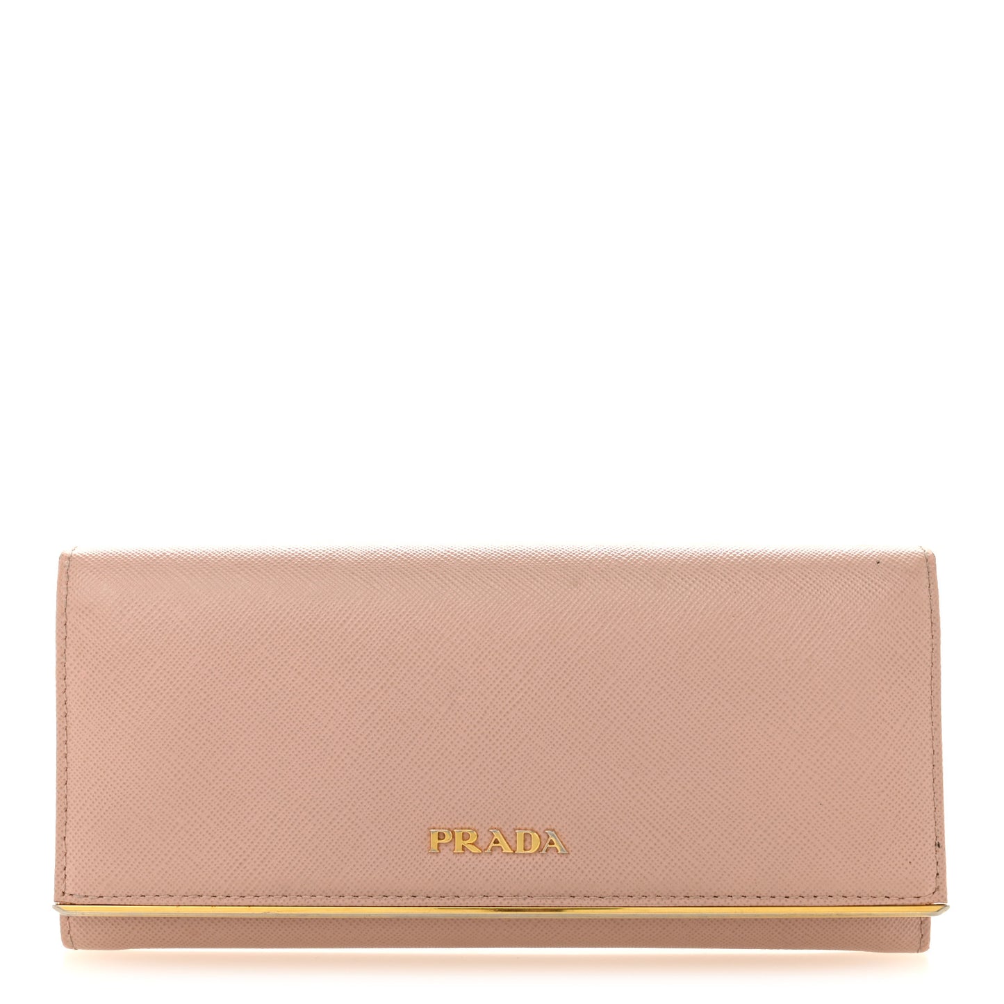 Saffiano Metal Bar Continental Flap Wallet Orchidea