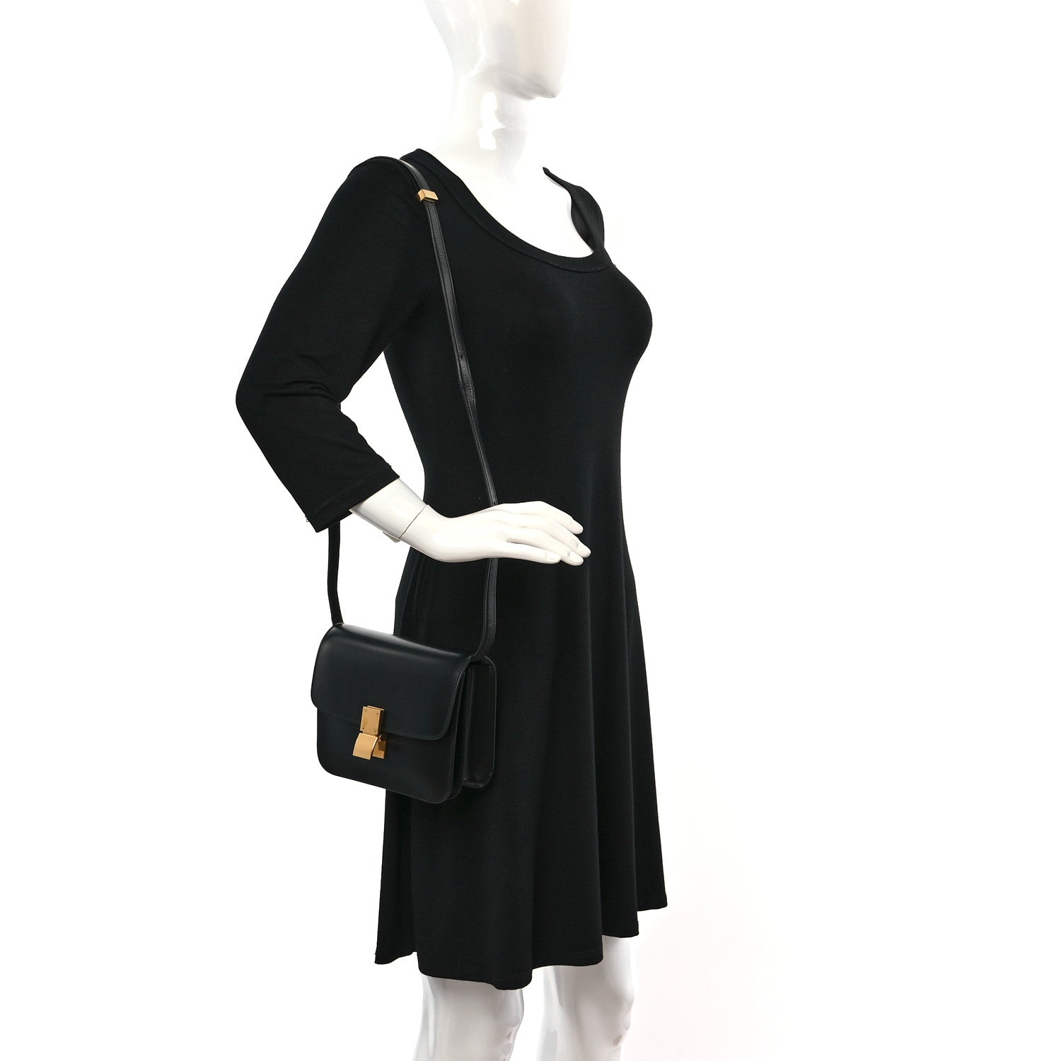Celine Box Calfskin Teen Classic Box Flap Bag Black 2 of 11