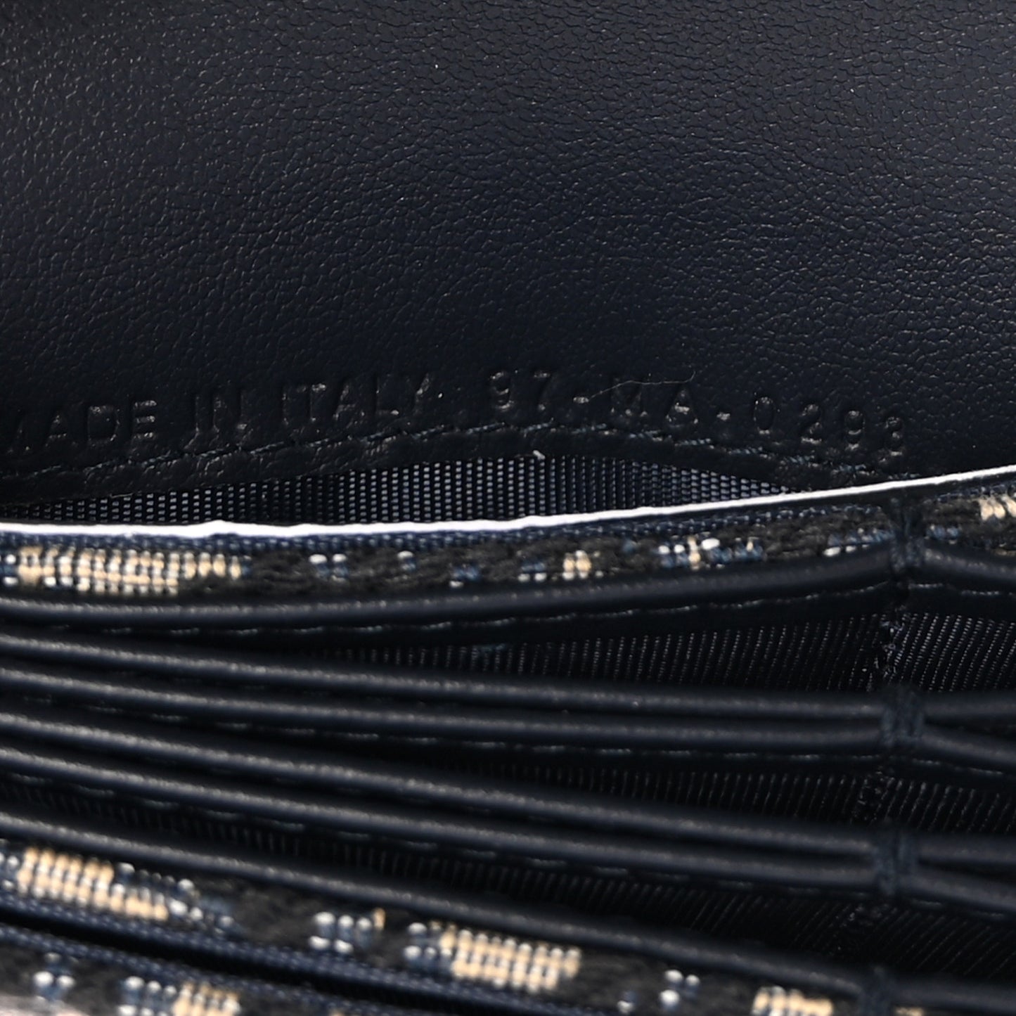 Oblique Saddle 5-Gusset Card Holder Blue