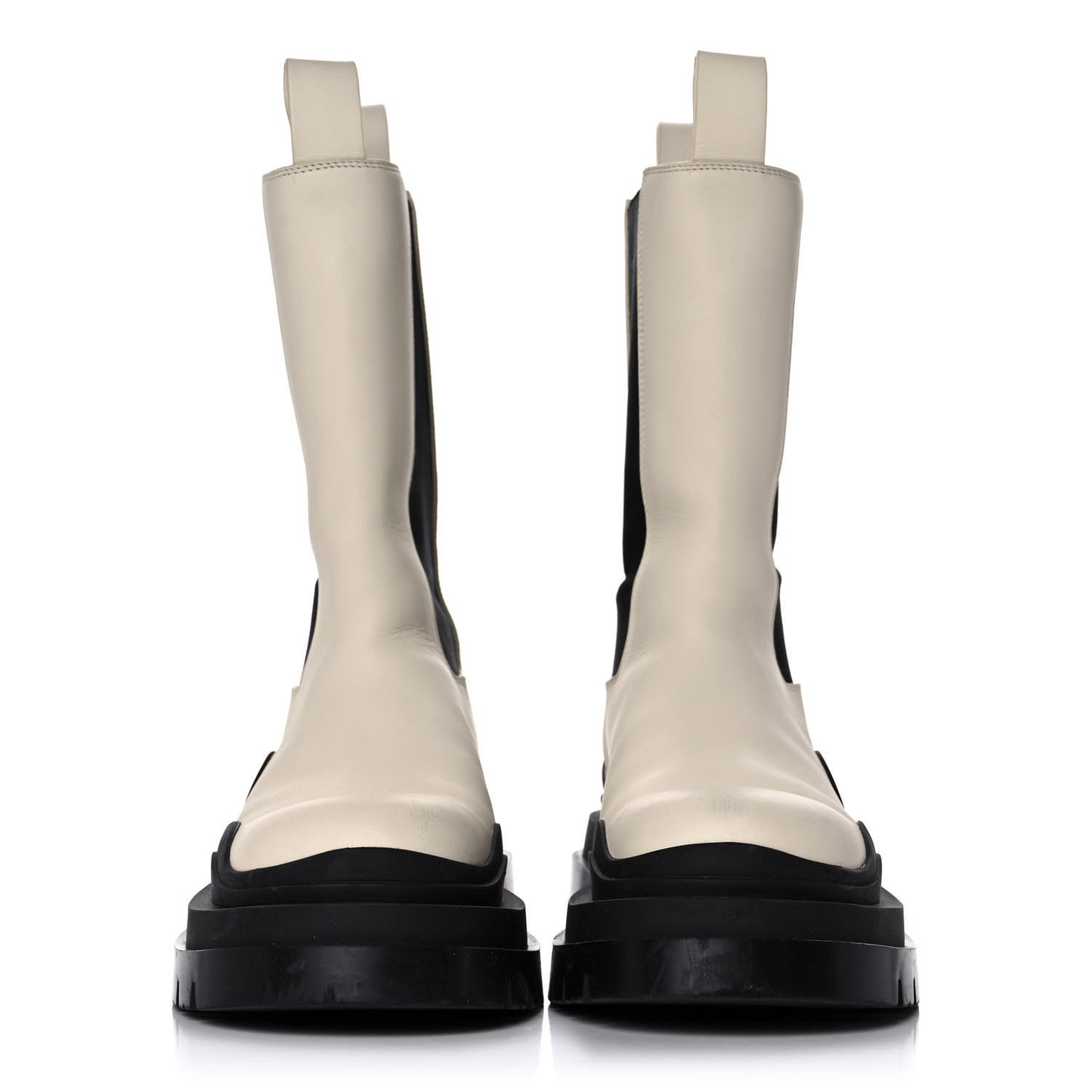 Calfskin The Tire Chelsea Boots 38 Sea Salt Black