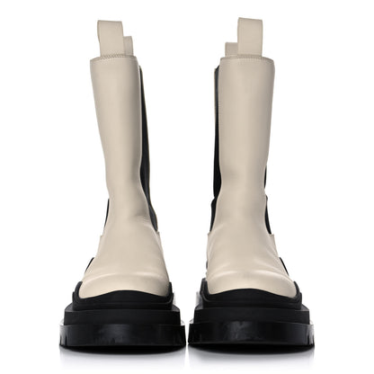 Bottega Veneta Calfskin The Tire Chelsea Boots 38 Sea Salt Black 2 of 13