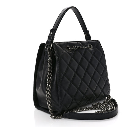 Chanel Caviar Quilted Small CC Bucket Bag Black 3 of 13