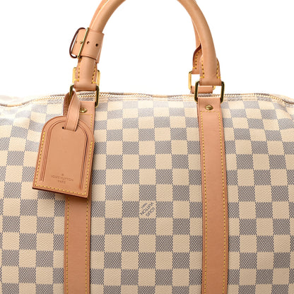 Louis Vuitton Damier Azur Keepall Bandouliere 55 7 of 17