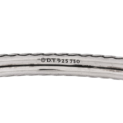 David Yurman Sterling Silver 18K Yellow Gold 11mm Thoroughbred Loop Bracelet 3 of 4