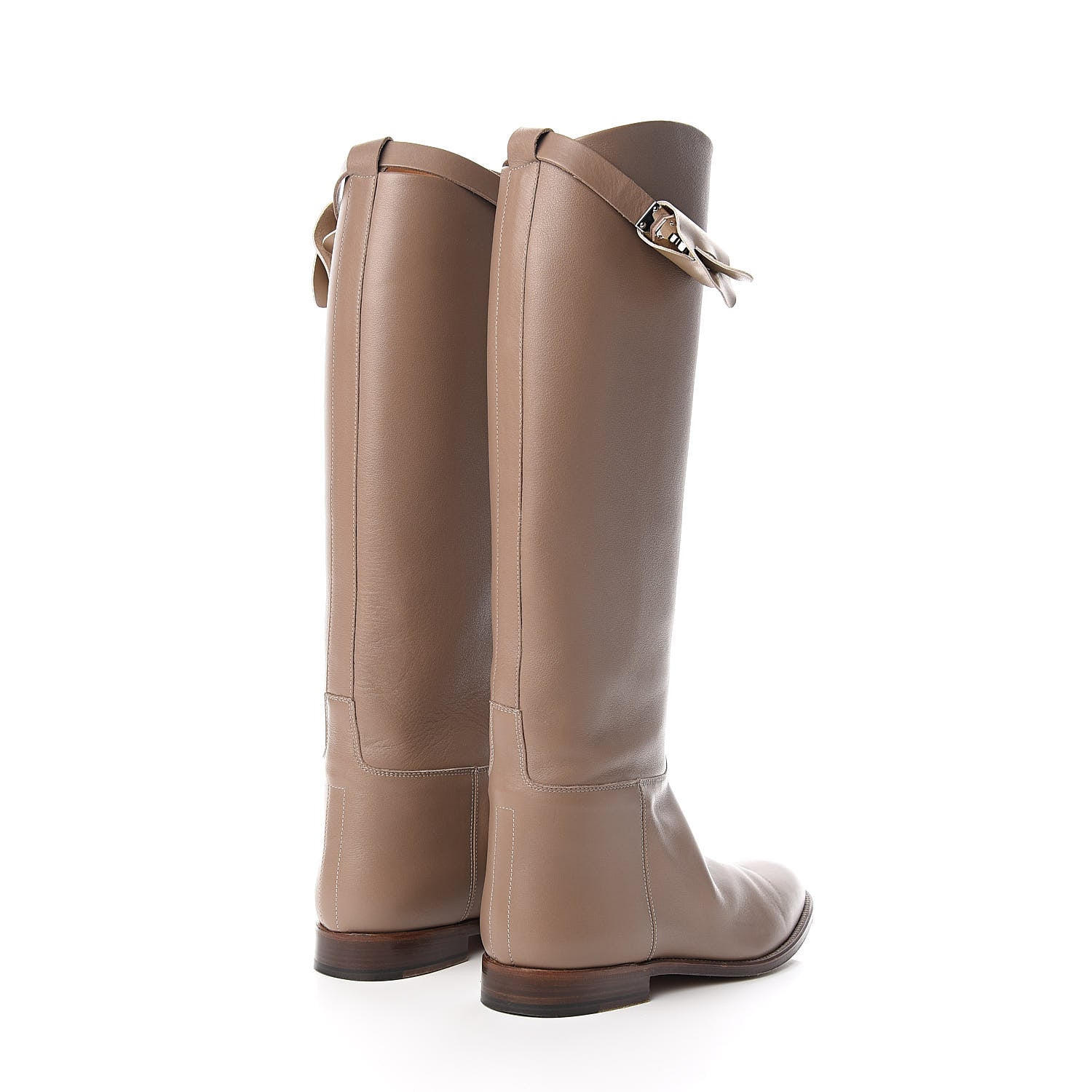 Hermes Swift Kelly Jumping Boots 39 Etoupe 4 of 9