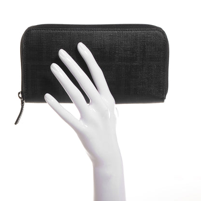 Fendi Zucca Spalmati Zip Around Wallet Black 2 of 9