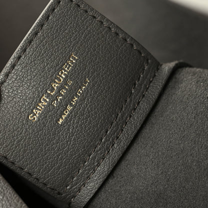 Saint Laurent Calfskin Large Shopping Tote Fog 14 of 14