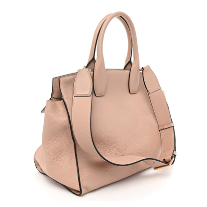 Salvatore Ferragamo Grained Calfskin Medium Studio Top Handle Bag Beige 4 of 12