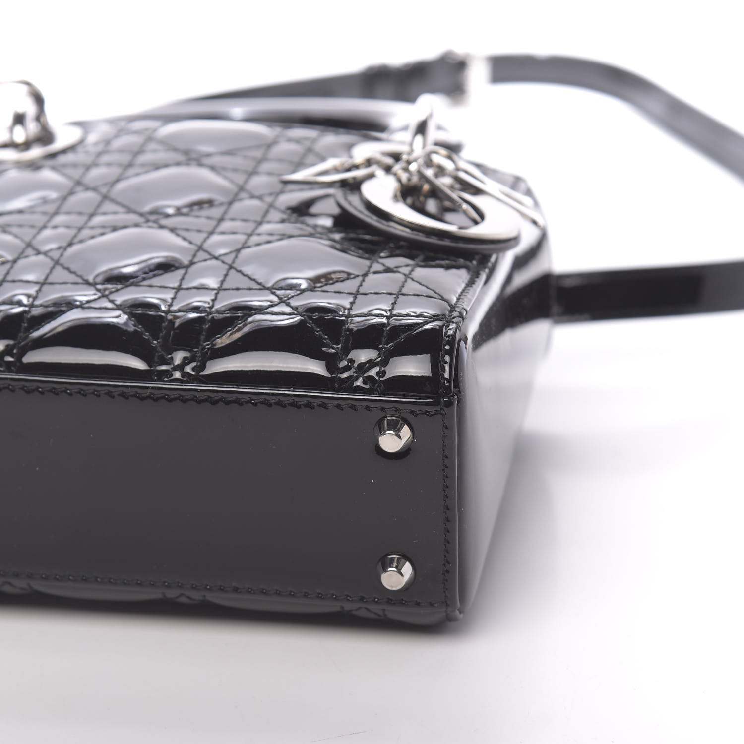 Christian Dior Patent Cannage Mini Lady Dior Black 10 of 11