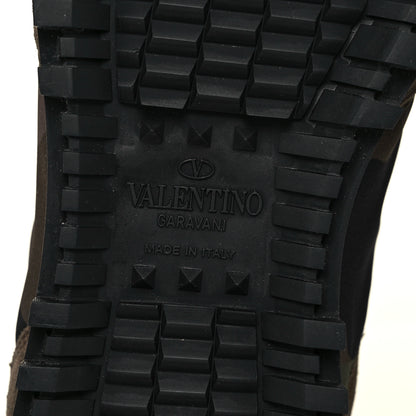 Valentino Garavani Nappa Suede Camouflage Womens Soul Rockstud Sneakers 41 Green Multicolor 6 of 8