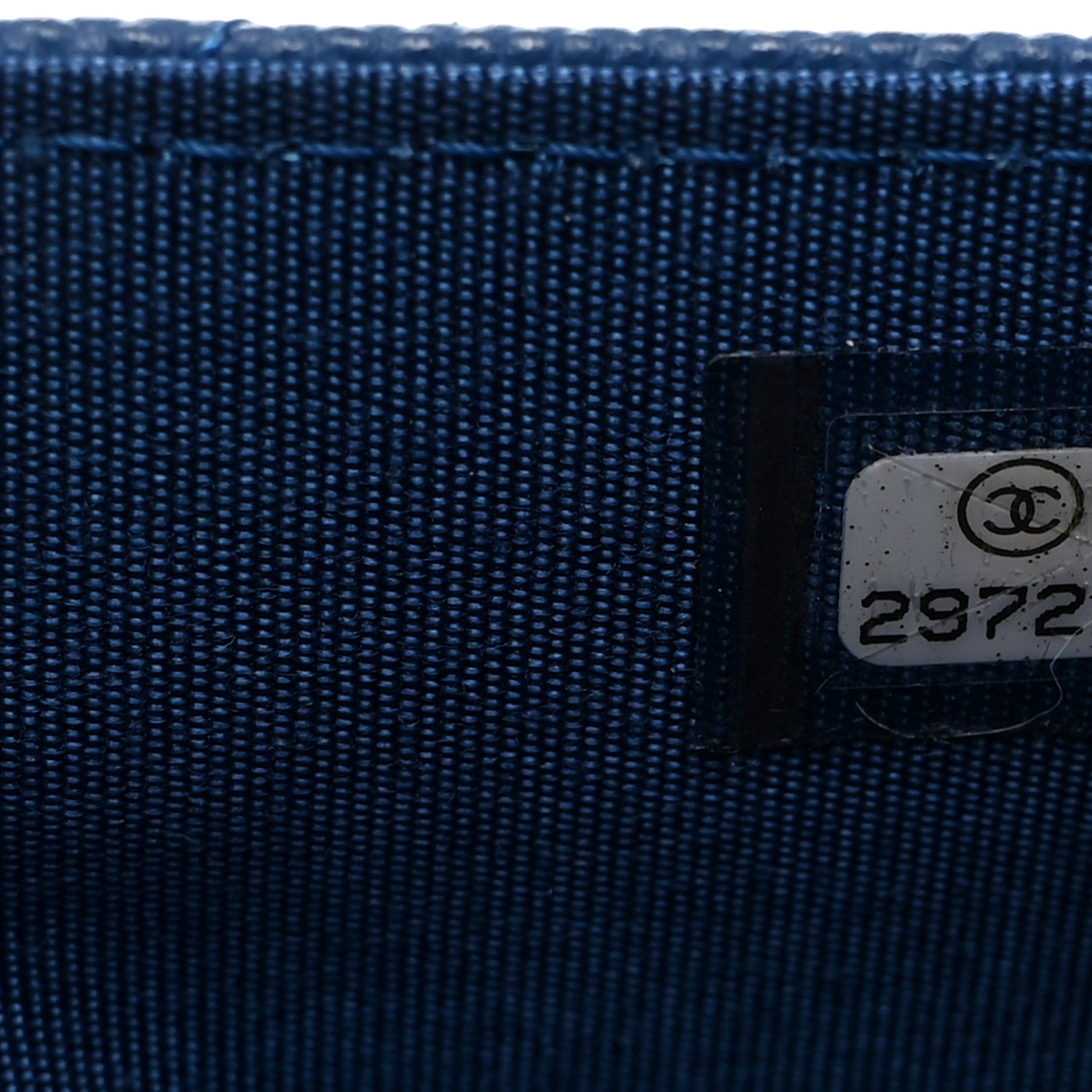 Chanel Caviar Quilted CC Filigree Wallet On Chain WOC Blue 8 of 12