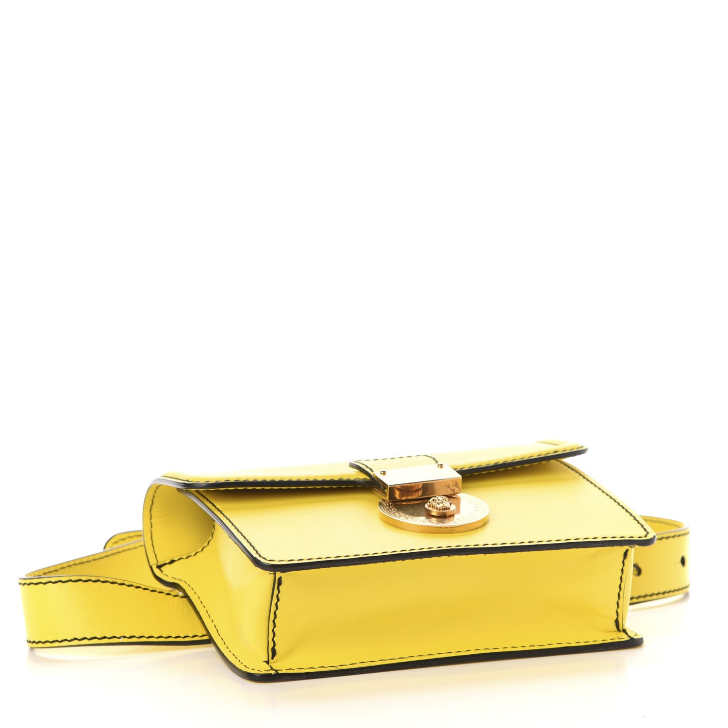 Versace Calfskin V-Adiona Belt Bag Yellow 4 of 10