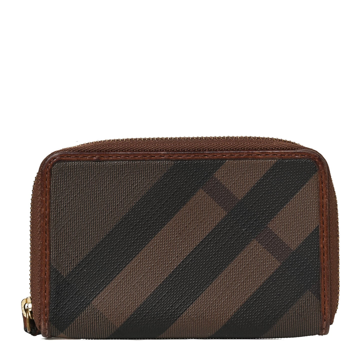 Smoked Check Zip Around Wallet