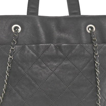 Chanel Caviar Quilted Shopping Tote Grey 5 of 10