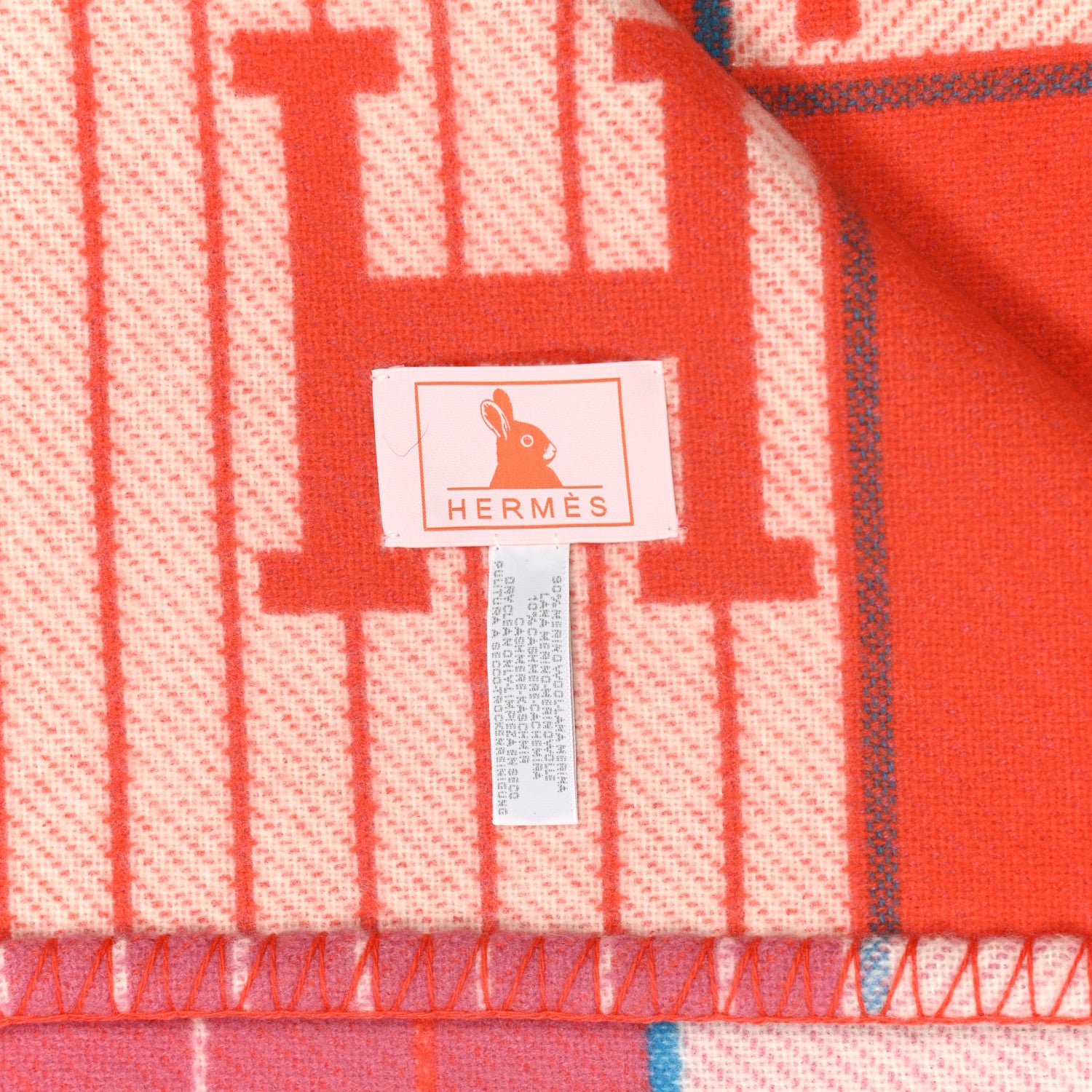 Hermes Wool Cashmere Avalon Passe-Passe Blanket Figue 3 of 3